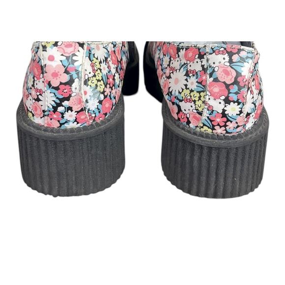 T.U.K. Sanrio Hello Kitty Daisy Mondo Creepers Lace Up Platform Shoes Size 8 - Picture 4 of 8